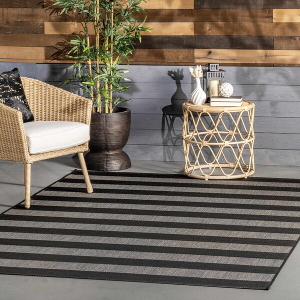 Nuloom Alexis Striped Indoor/Outdoor Area Rug 5ft 3in x 7ft 6in OWDN28A-53076 - main